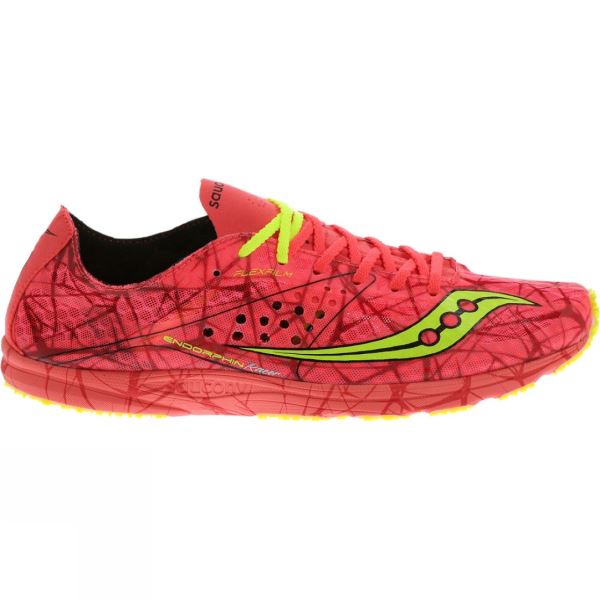 Zapatillas Running Saucony Endorphin Racer Mujer - Naranjas / Verde - Chile QIT516428